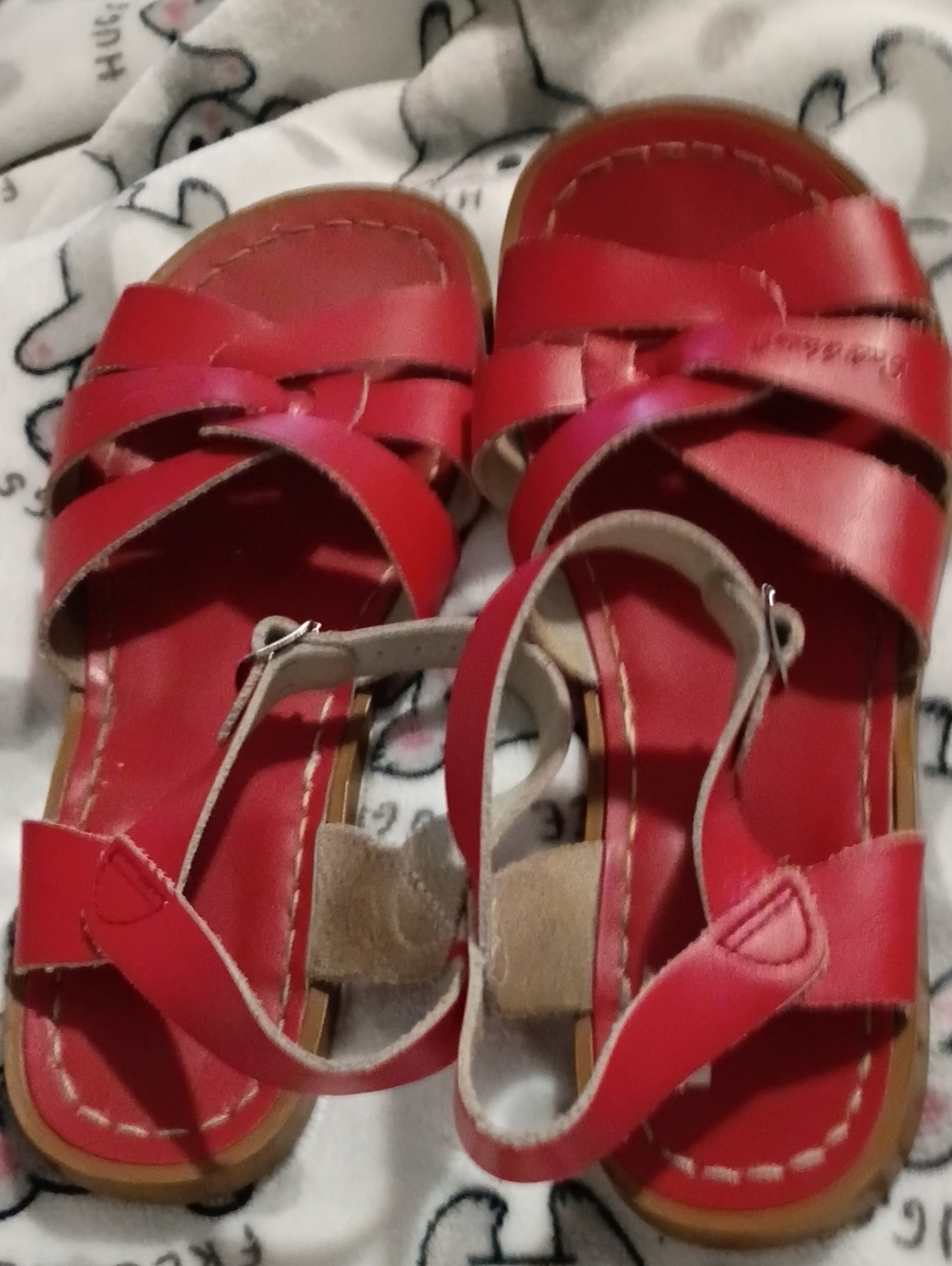 Salt Water Sandals by Hoy Red Leather Strappy Sandals